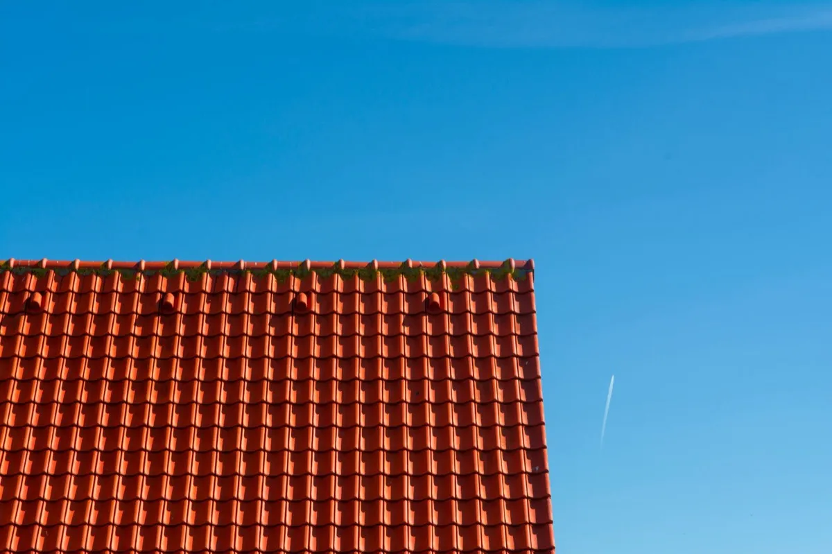Tile roof gable in full sun, the kind of exposure that sets roof life in Torrance, CA